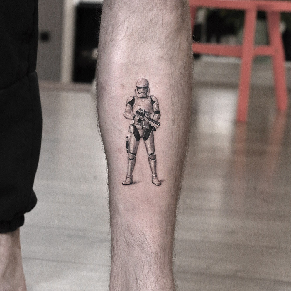 star wars micro tattoo