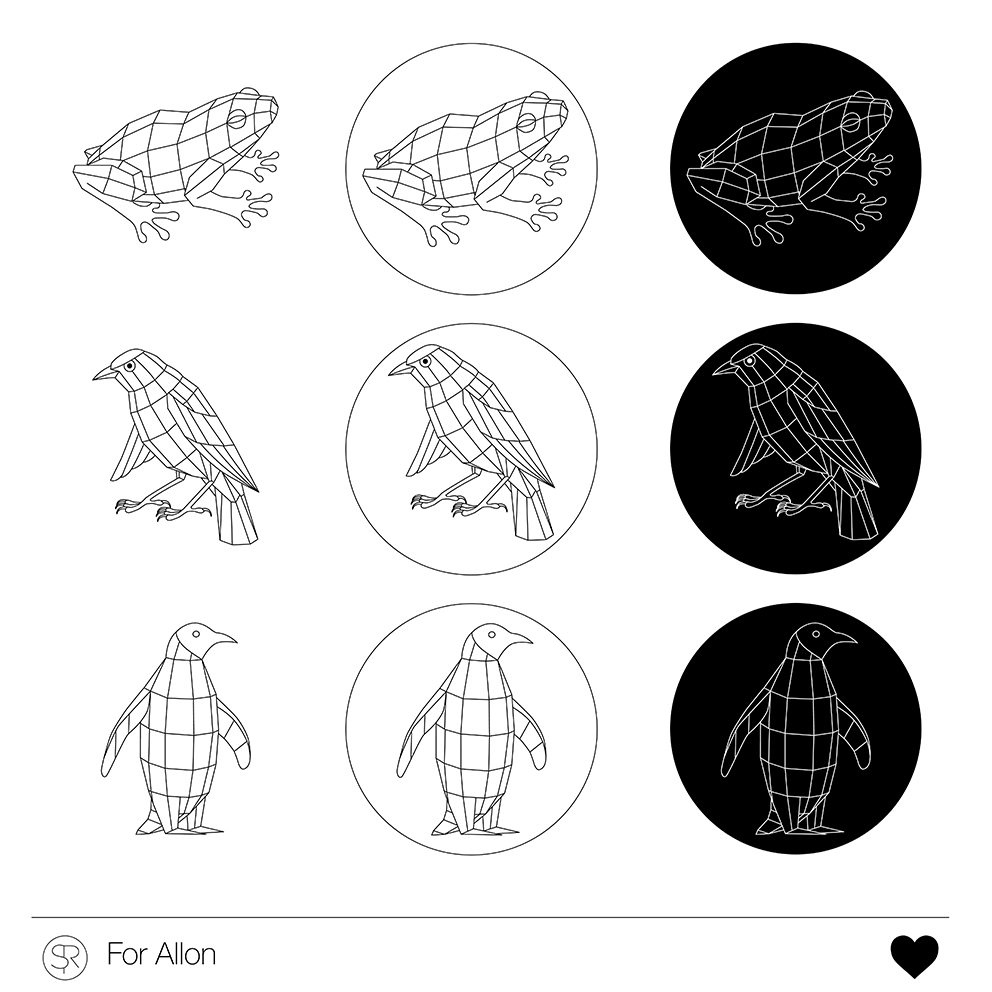 Sticker designs for NATIVE INSTRUMENT, graphic design by Allon Kaye