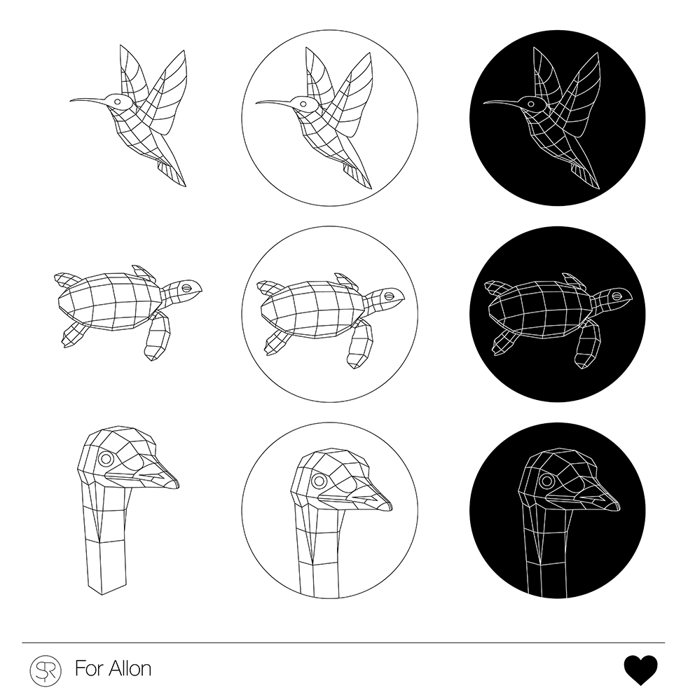 Sticker designs for NATIVE INSTRUMENT, graphic design by Allon Kaye